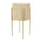 Hello Honey® Cream & Gold Boho Embossed Metal Planters with Stands Set